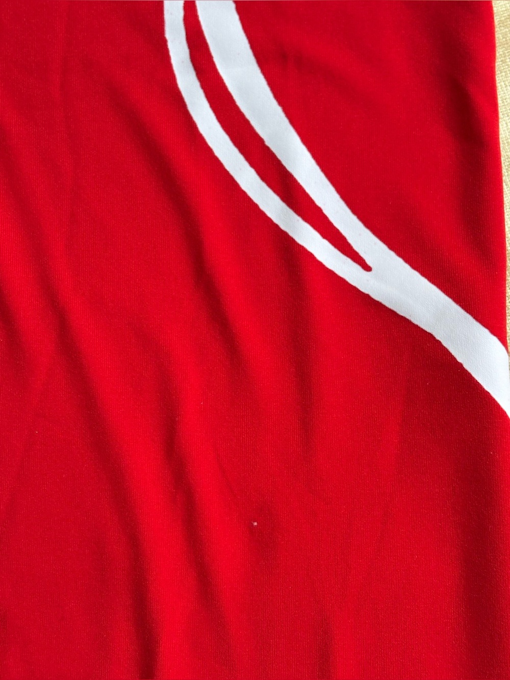 Women’s Red Short-Sleeve Tee with White Heart Graphic - Picture 8 of 9